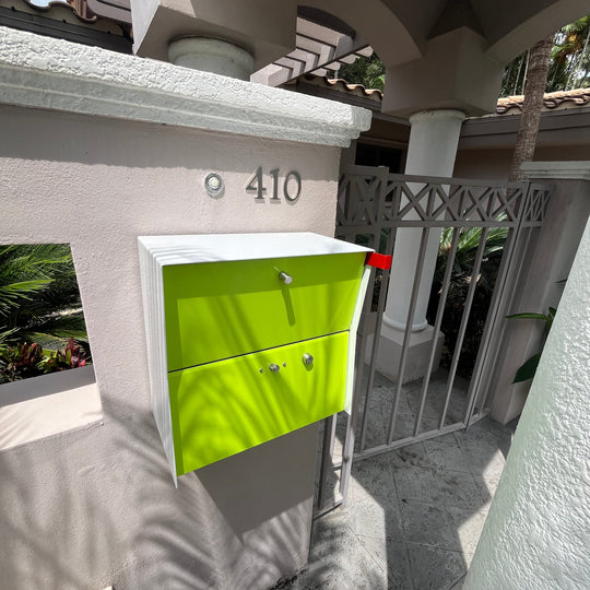 Locking Package Wall Mount Mailbox - White