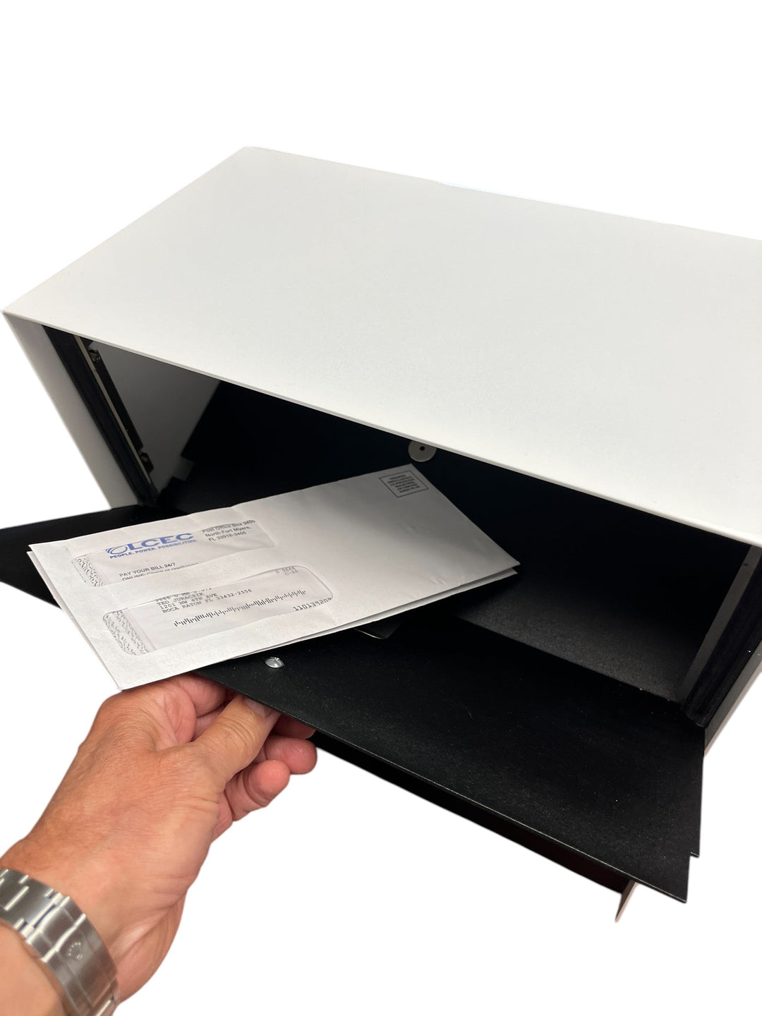 RetroBox Locking Small Package Wall Mounted Mailbox