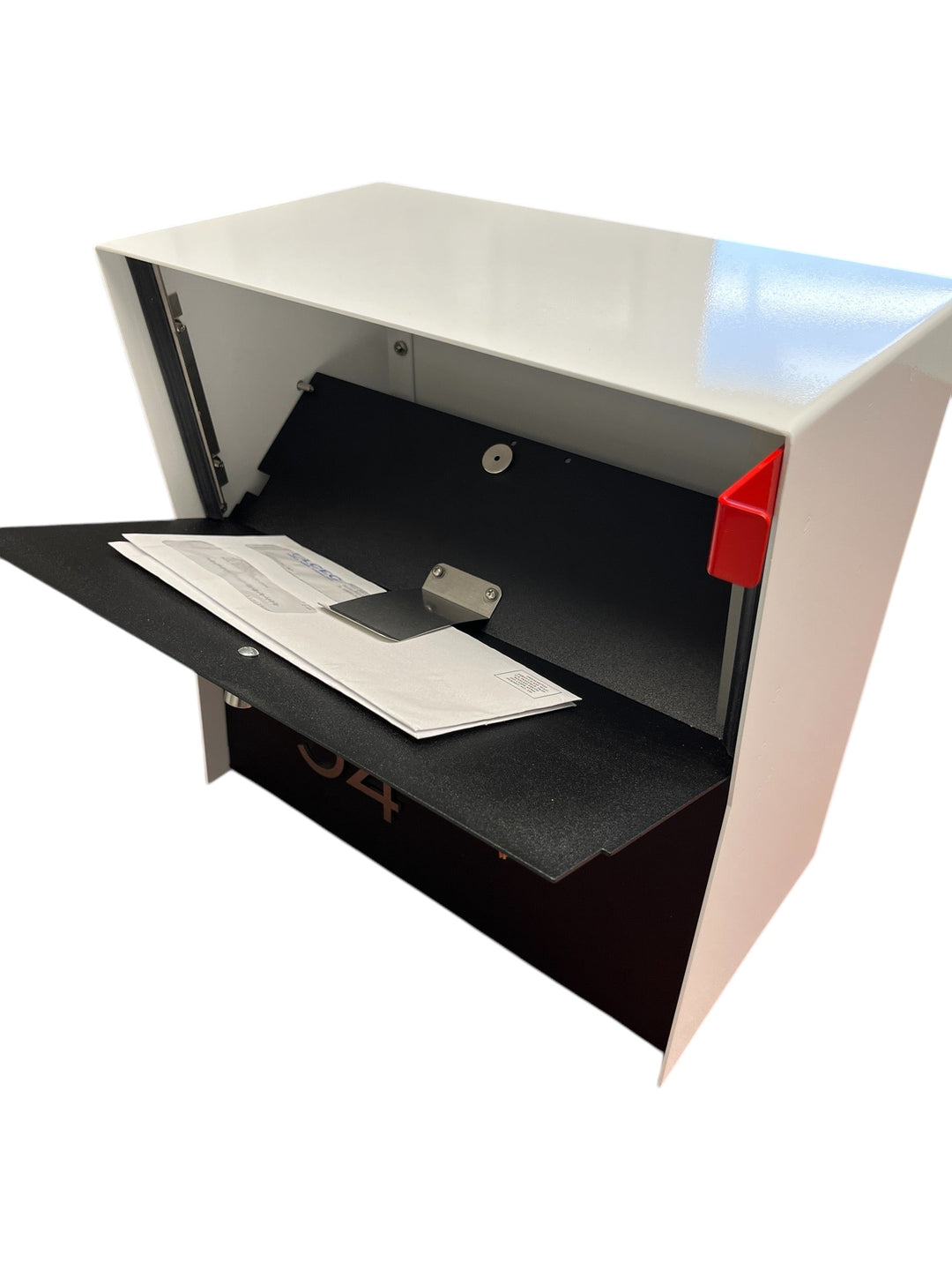 RetroBox Locking Small Package Wall Mounted Mailbox