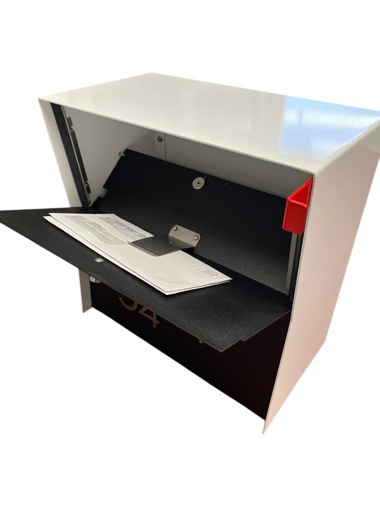 RetroBox Locking Small Package Wall Mounted Mailbox