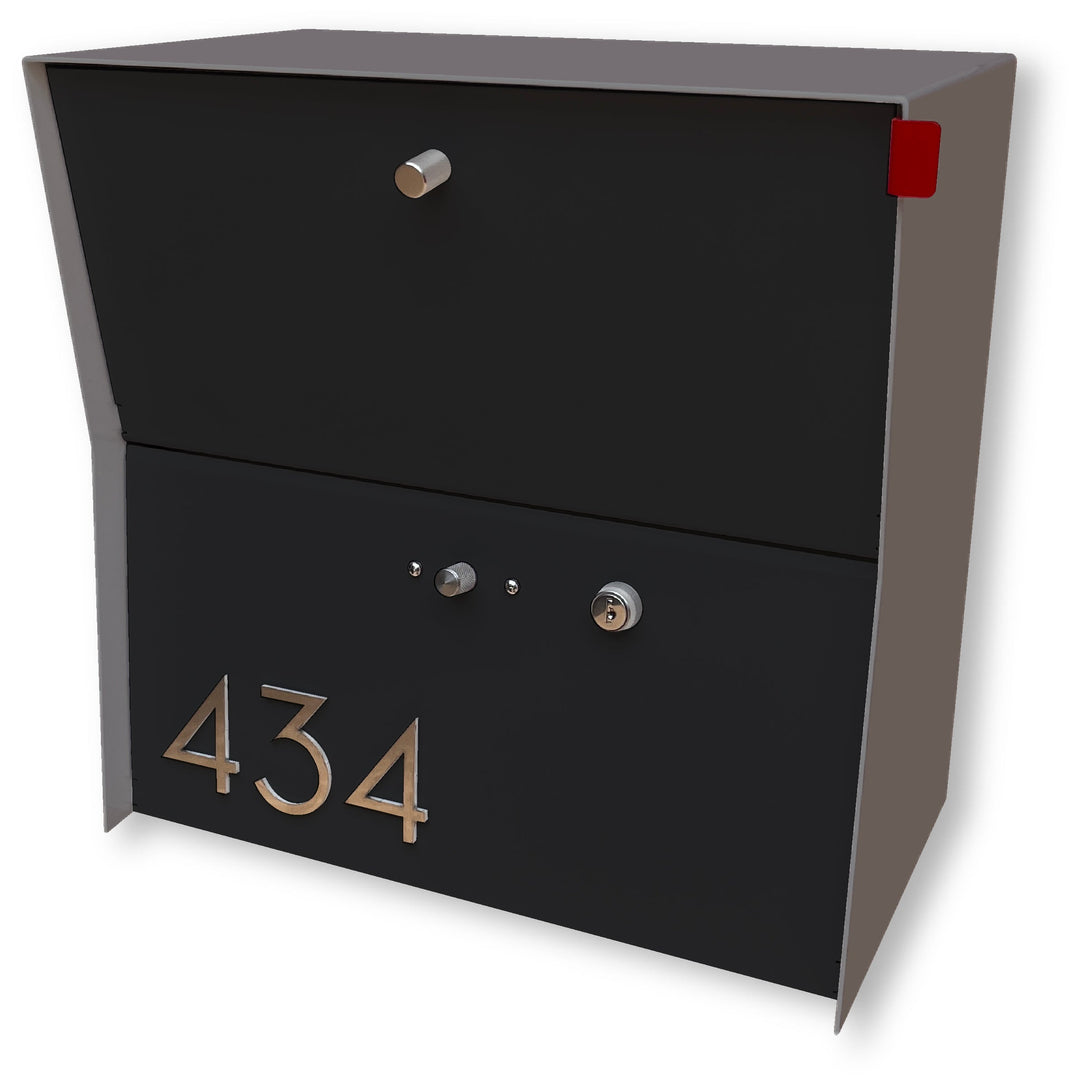 RetroBox Locking Small Package Wall Mounted Mailbox
