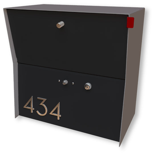 RetroBox Locking Small Package Wall Mounted Mailbox