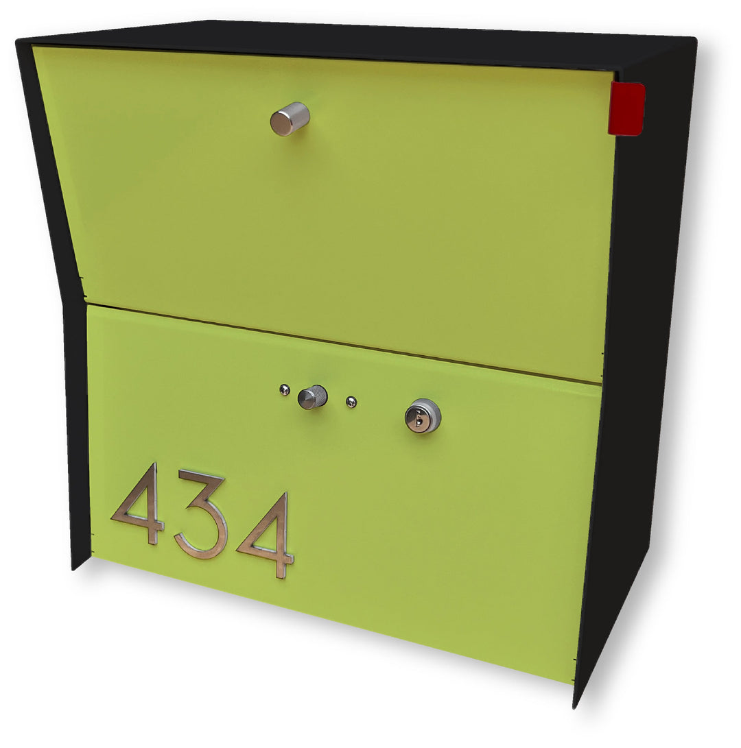 Locking Package Wall Mount Mailbox - Matte Black