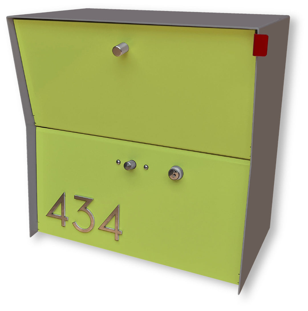 RetroBox Locking Small Package Wall Mounted Mailbox