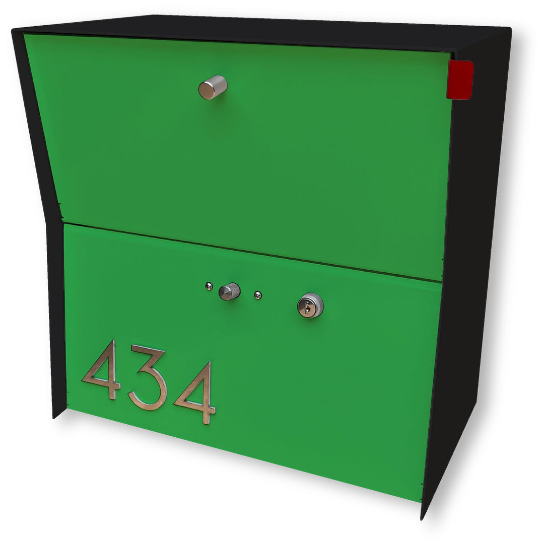 Locking Package Wall Mount Mailbox - Matte Black