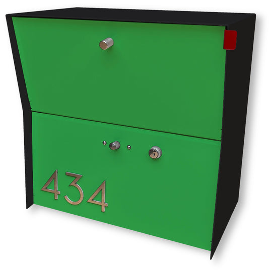 Locking Package Wall Mount Mailbox - Matte Black