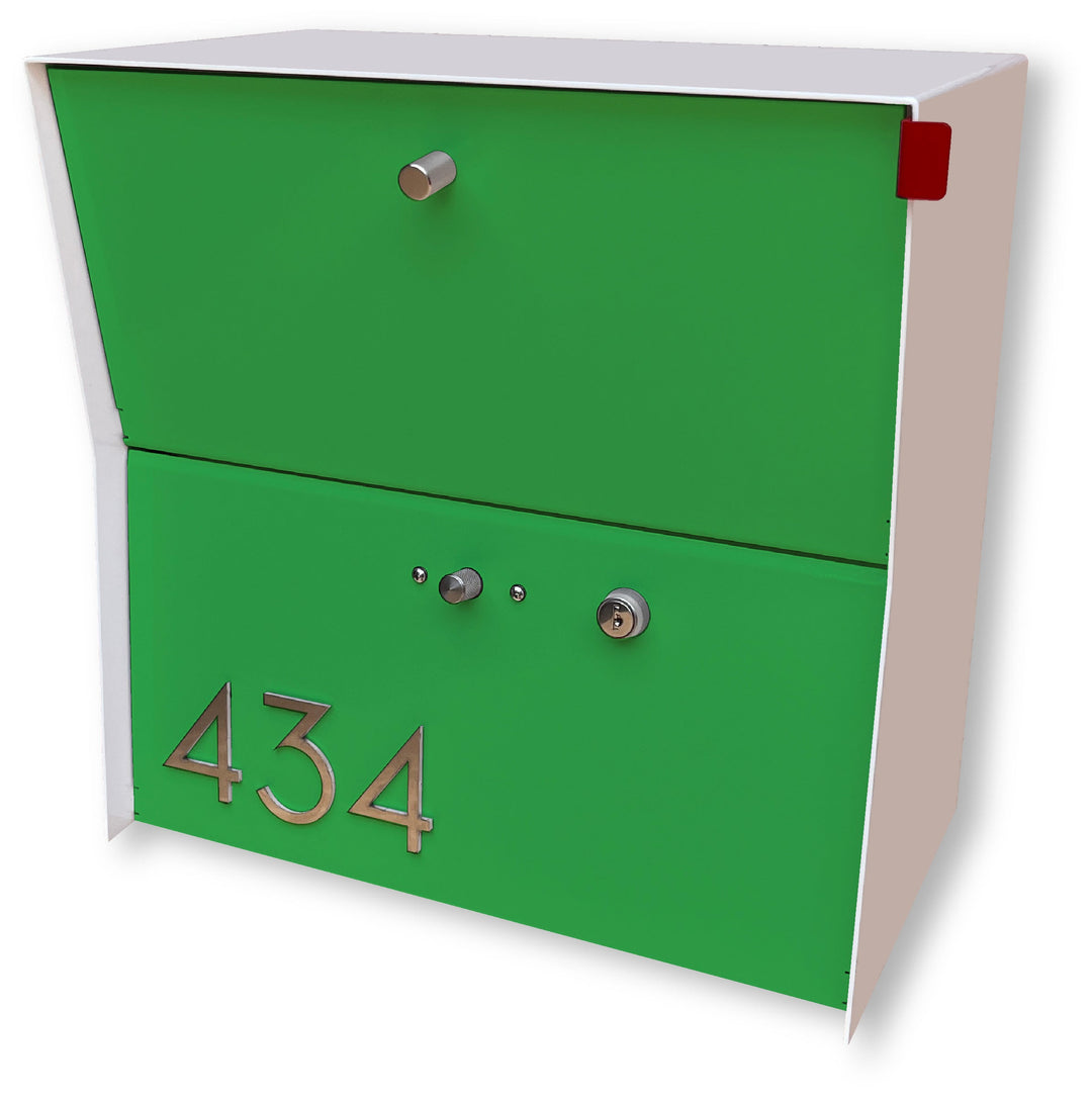 Locking Package Wall Mount Mailbox - White