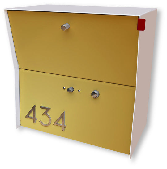 Locking Package Wall Mount Mailbox - White