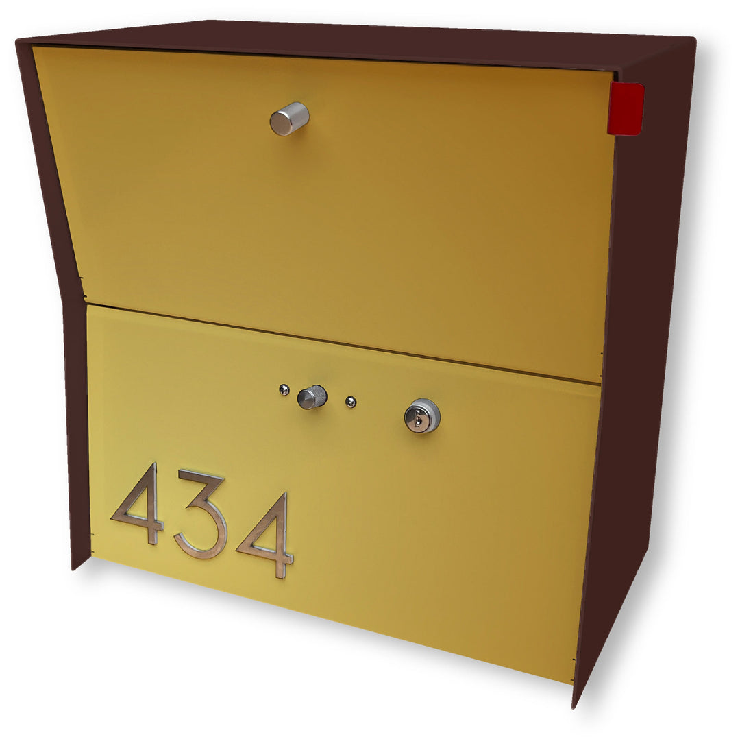 Locking Package Wall Mount Mailbox - Brown