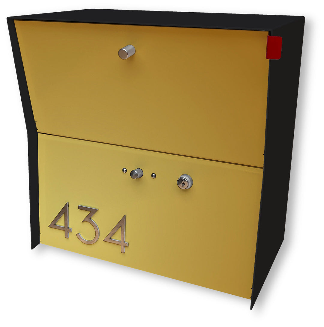 Locking Package Wall Mount Mailbox - Matte Black