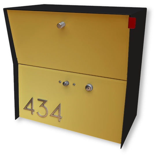 Locking Package Wall Mount Mailbox - Matte Black