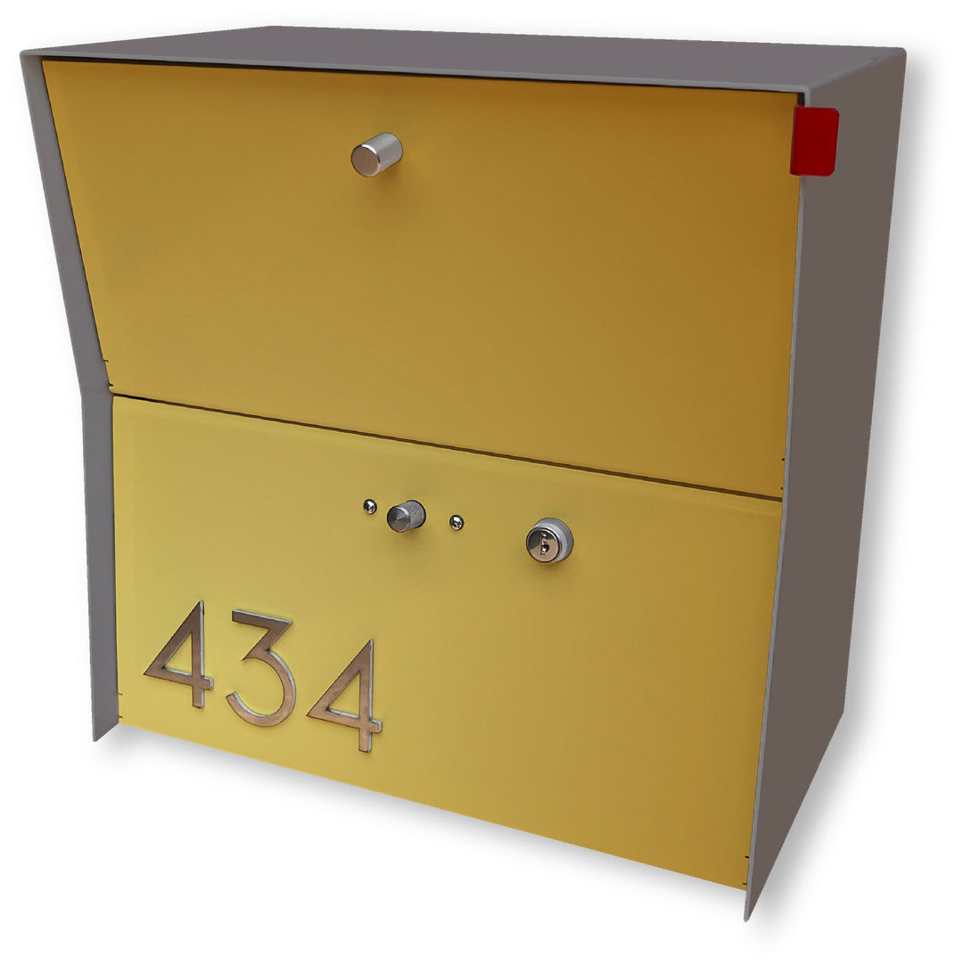 RetroBox Locking Small Package Wall Mounted Mailbox