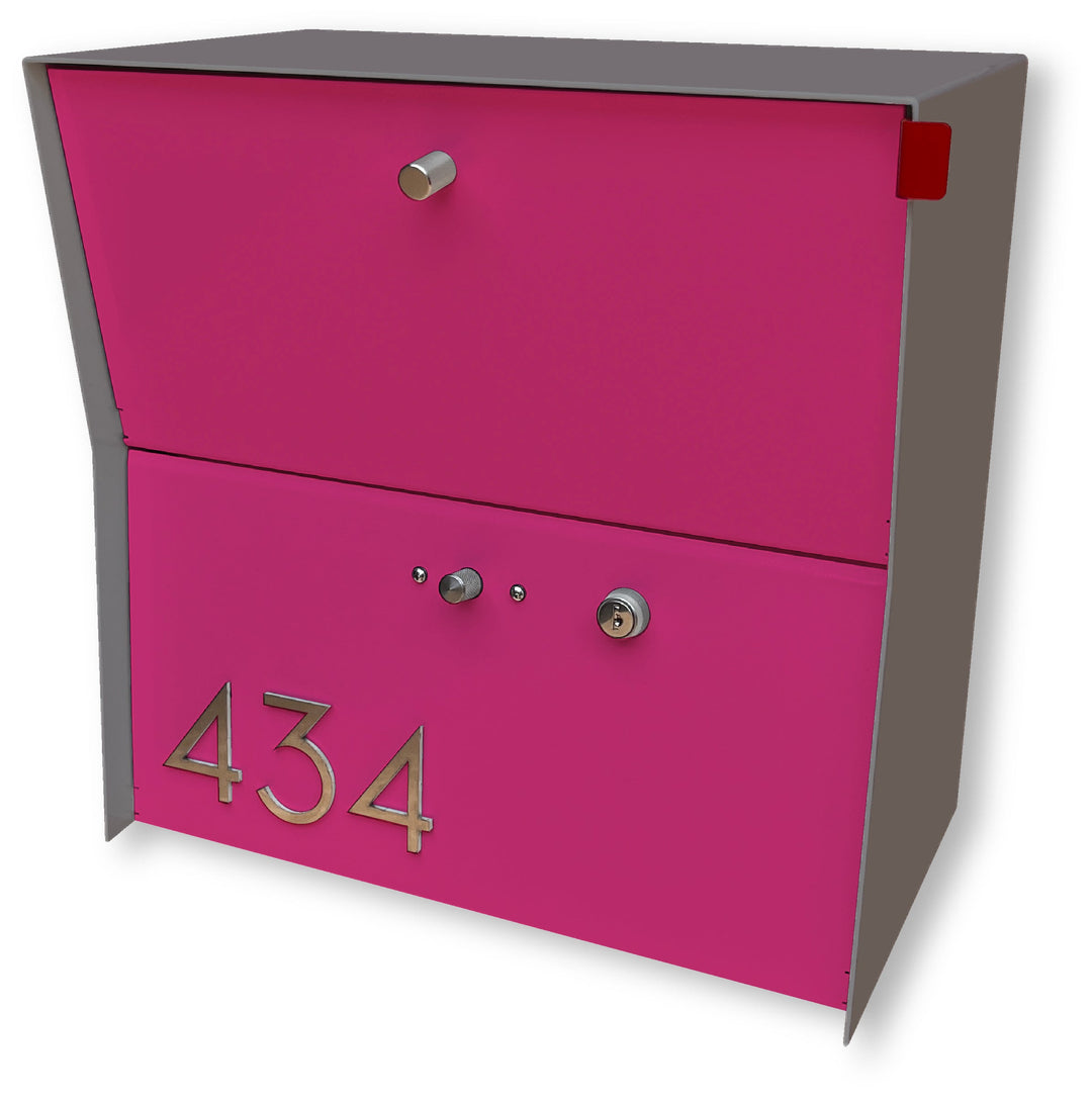 RetroBox Locking Small Package Wall Mounted Mailbox