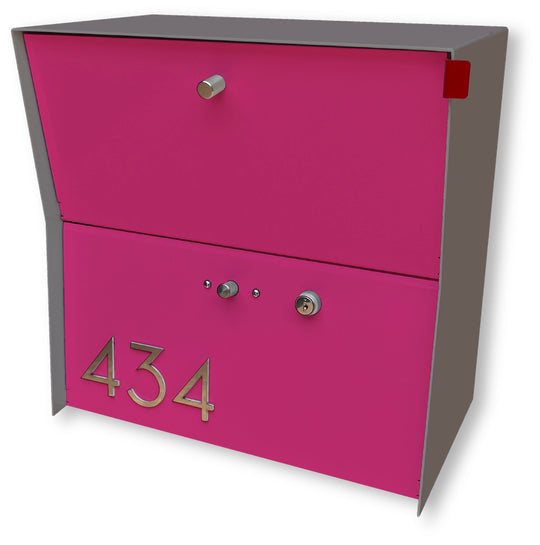 RetroBox Locking Small Package Wall Mounted Mailbox