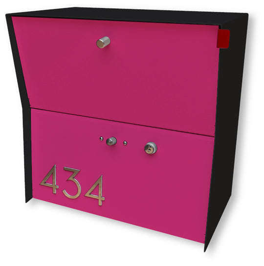 Locking Package Wall Mount Mailbox - Matte Black