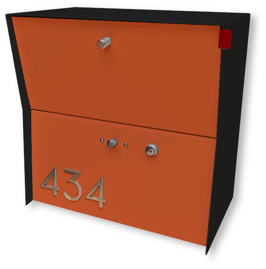 Locking Package Wall Mount Mailbox - Matte Black