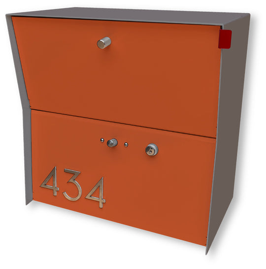 RetroBox Locking Small Package Wall Mounted Mailbox