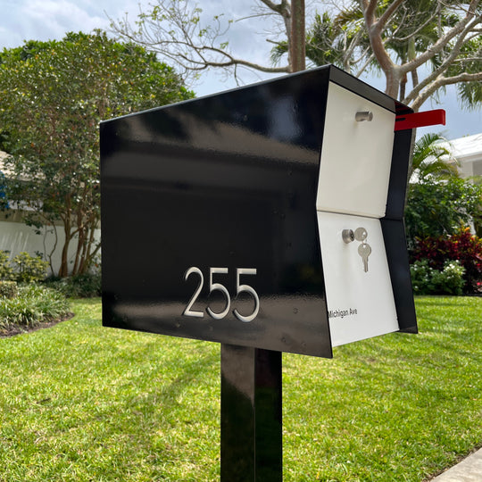 The Retrobox Locking Package Dropbox in - Black Exterior Color