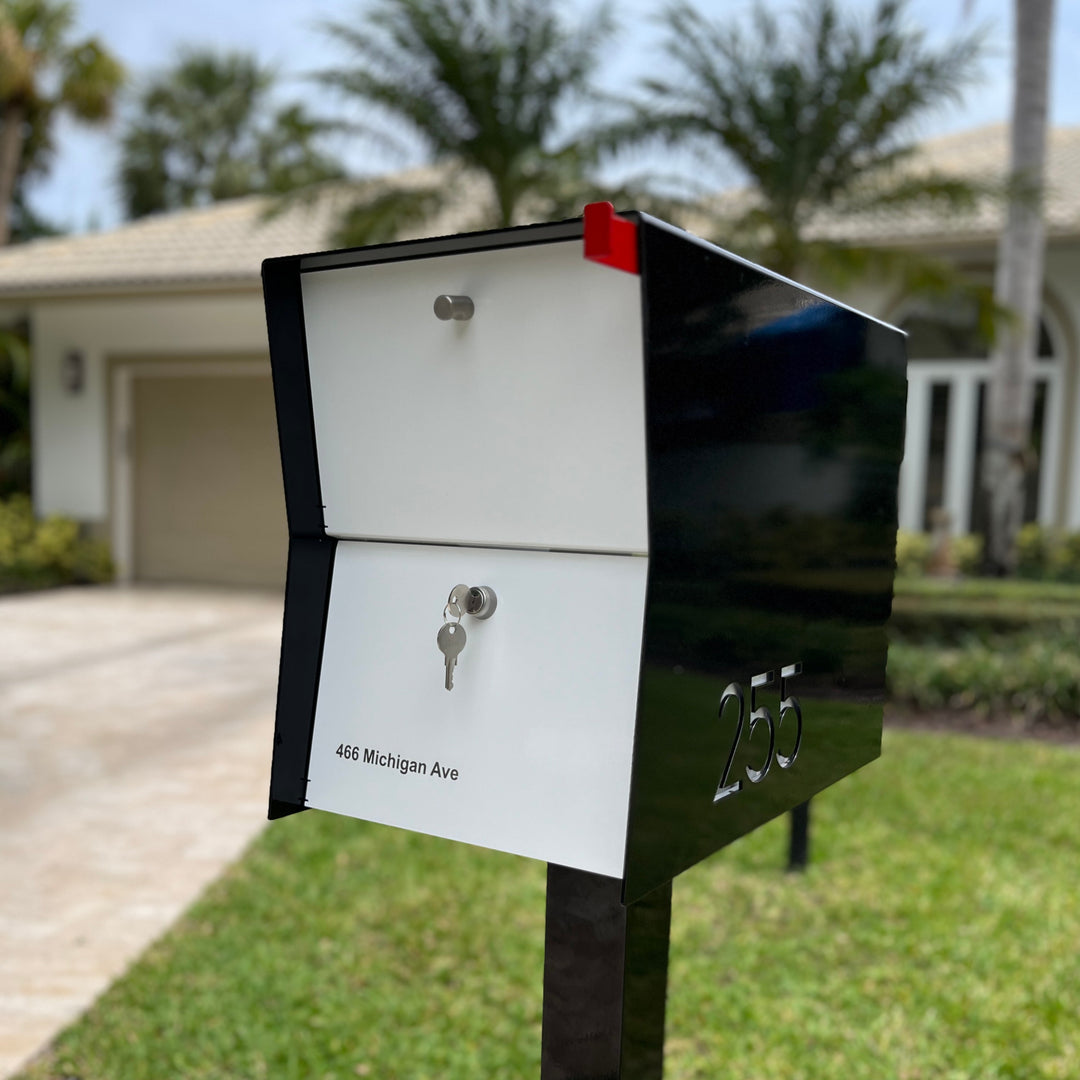 The Retrobox Locking Package Dropbox in - Black Exterior Color
