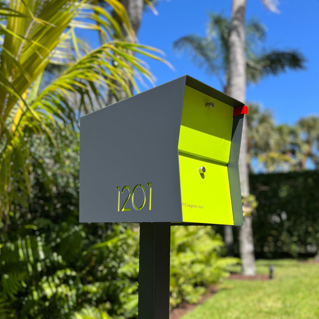 The Retrobox Locking Package Dropbox in - Gray Exterior Color