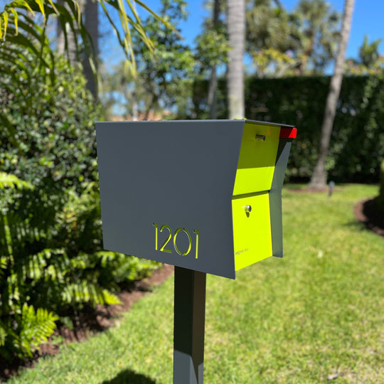 The Retrobox Locking Package Dropbox in - Gray Exterior Color