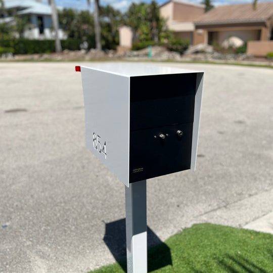 The Retrobox Locking Package Dropbox - White Exterior Color