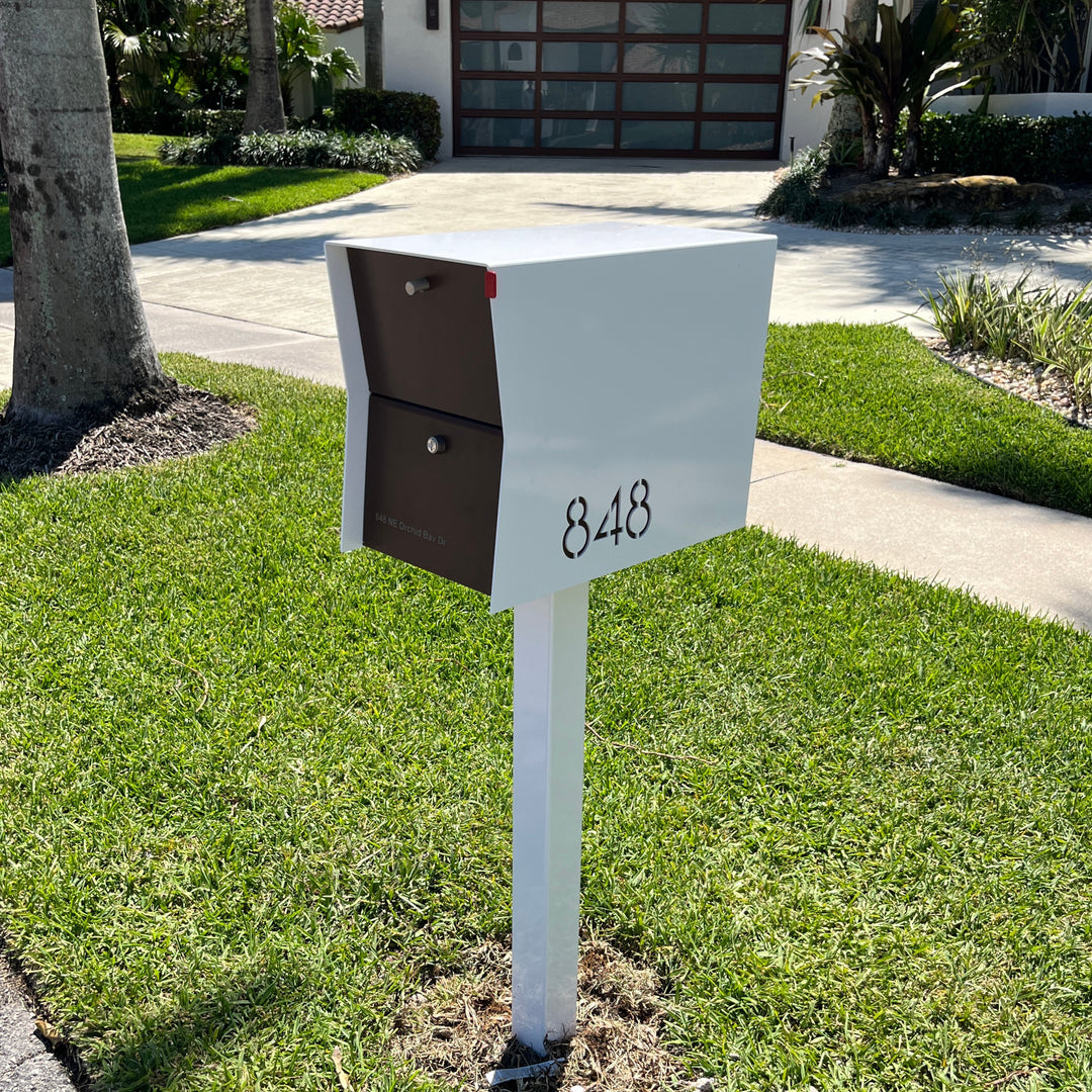 The Retrobox Locking Package Dropbox - White Exterior Color