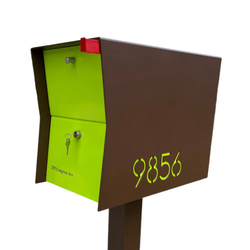 The Retrobox Locking Package Dropbox in - Coconut Exterior Color