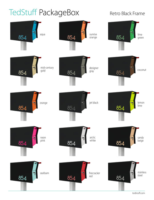 The Retrobox Locking Package Dropbox in - Black Exterior Color