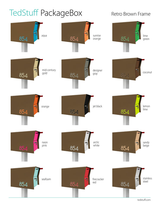 The Retrobox Locking Package Dropbox in - Coconut Exterior Color