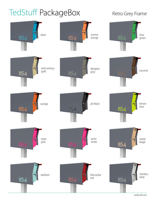 The Retrobox Locking Package Dropbox in - Gray Exterior Color
