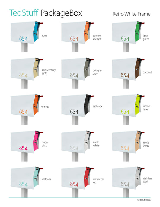 The Retrobox Locking Package Dropbox - White Exterior Color