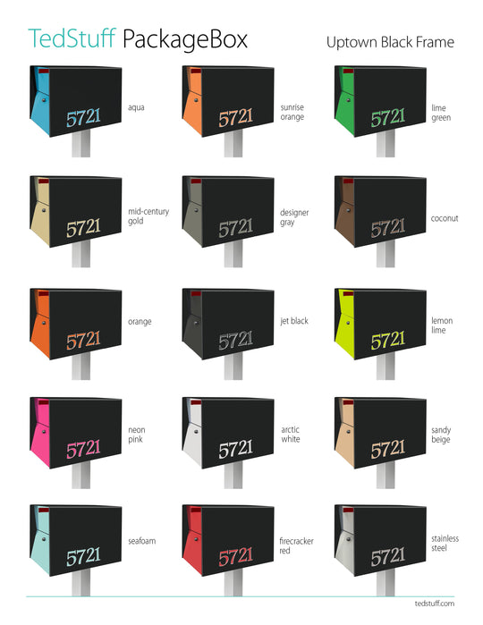 The UpTown Box Locking Package Dropbox  - Black Exterior Color