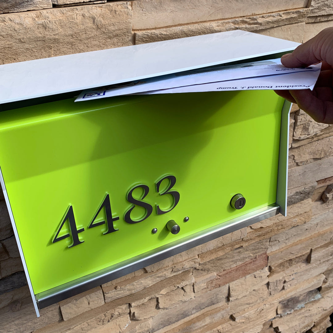 RetroBox Locking Wall Mount Mailbox