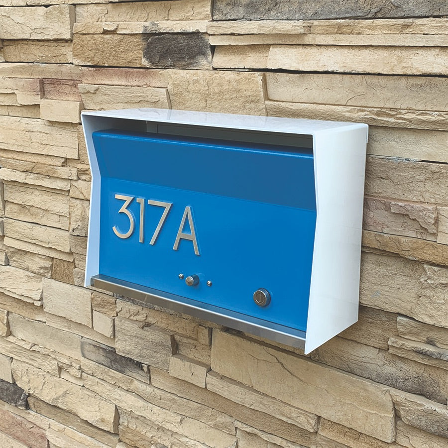 Locking Wall Mount Mailbox - Matte Black