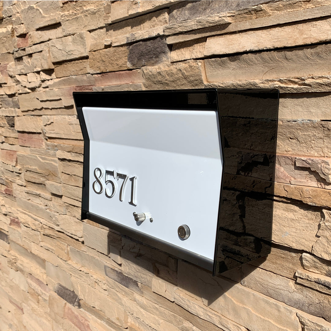 Locking Wall Mount Mailbox - Matte Black
