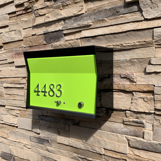 Locking Wall Mount Mailbox - Matte Black