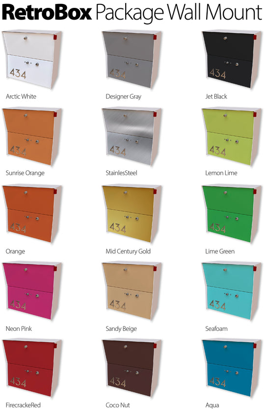 Locking Package Wall Mount Mailbox - Brown