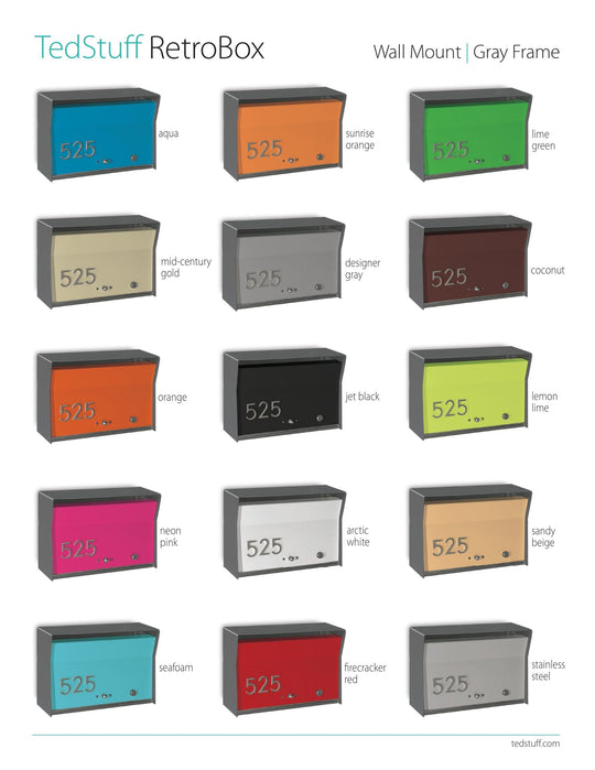 RetroBox Locking Wall Mount Mailbox