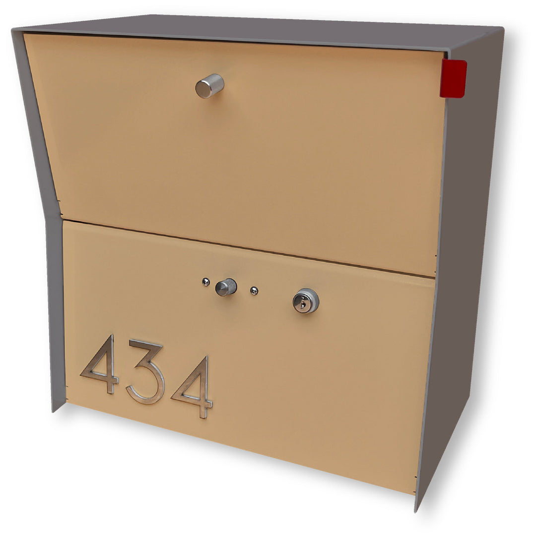 RetroBox Locking Small Package Wall Mounted Mailbox