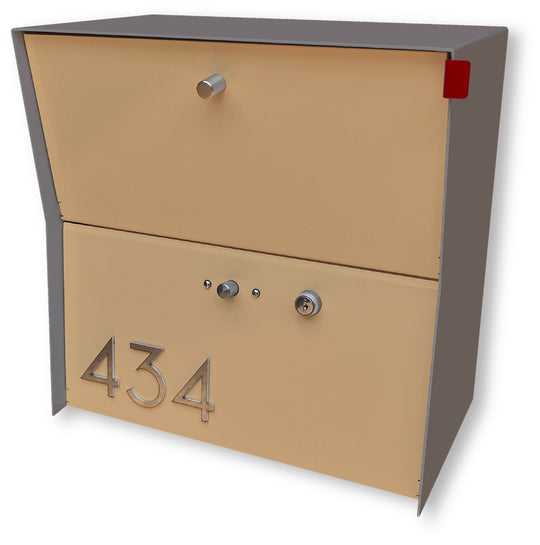 RetroBox Locking Small Package Wall Mounted Mailbox