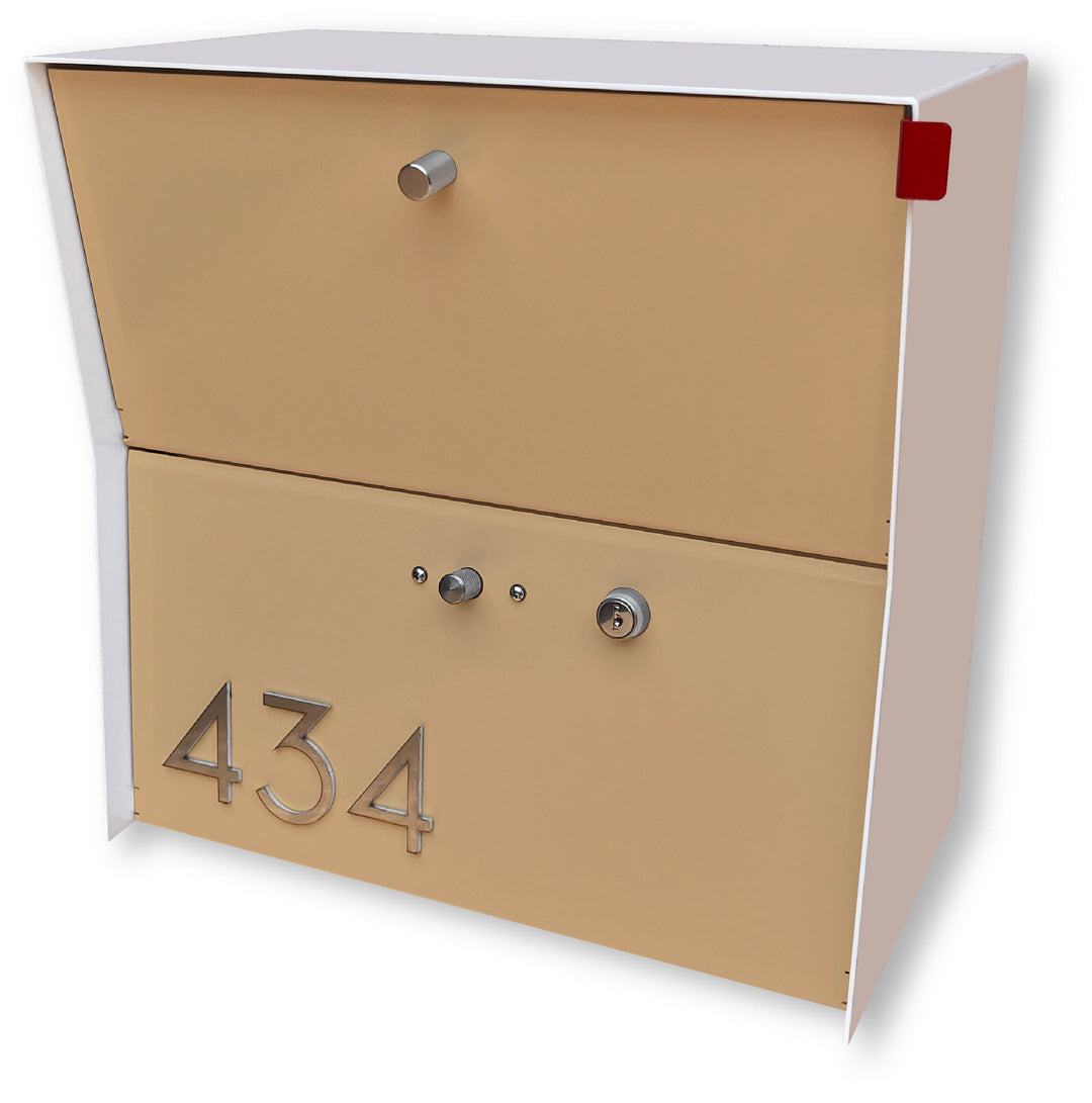 Locking Package Wall Mount Mailbox - White