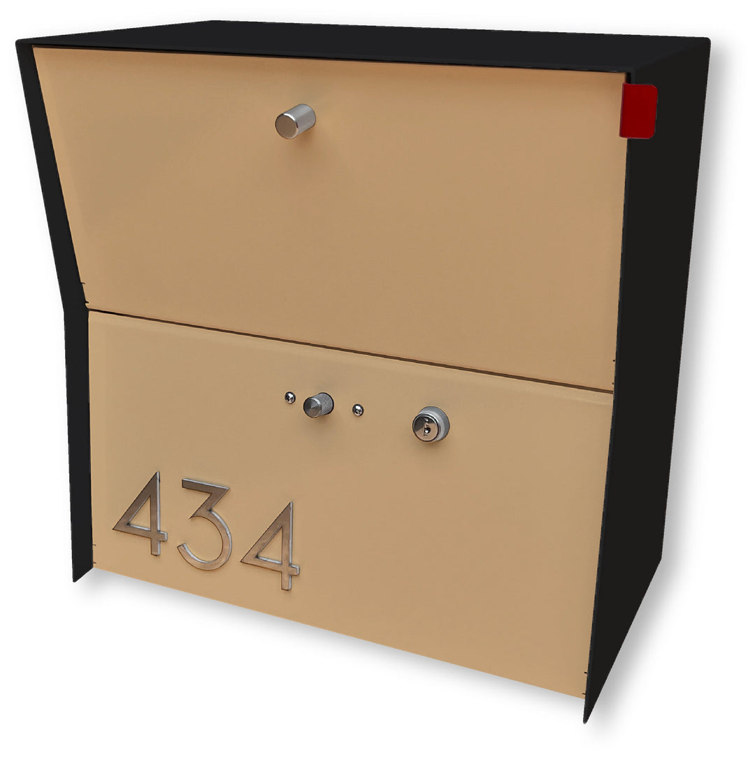 Locking Package Wall Mount Mailbox - Matte Black