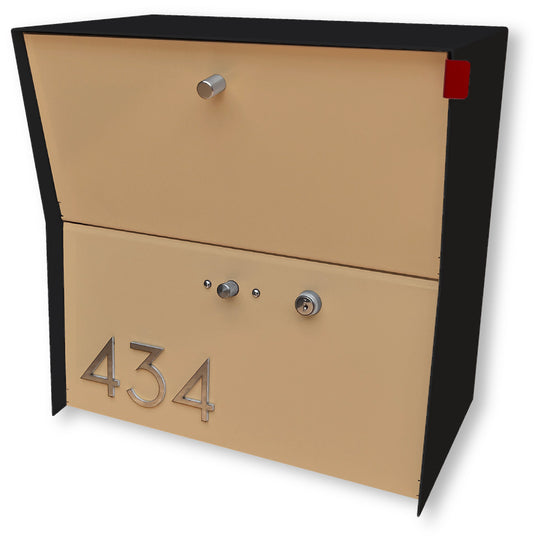 Locking Package Wall Mount Mailbox - Matte Black