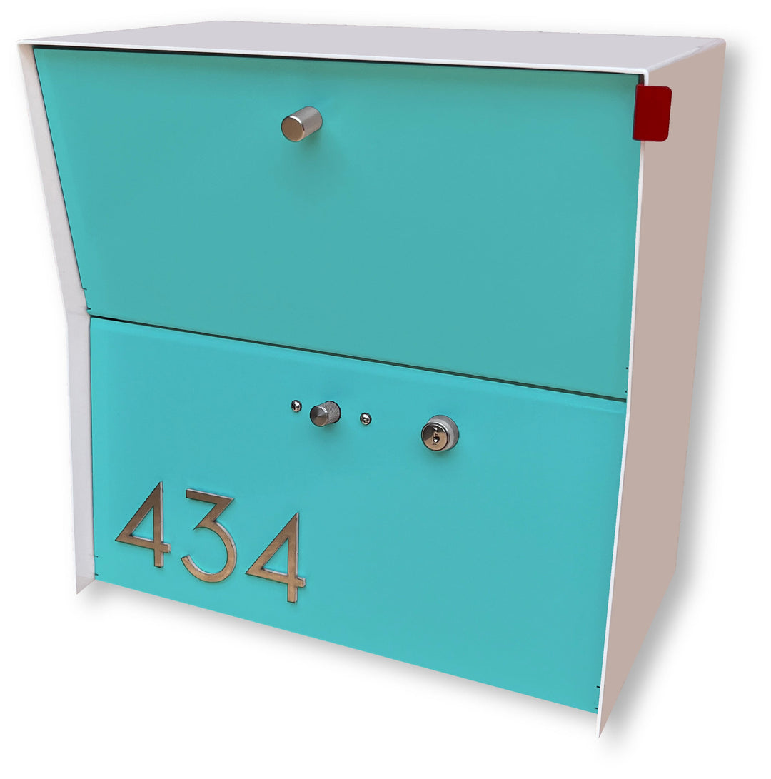 Locking Package Wall Mount Mailbox - White