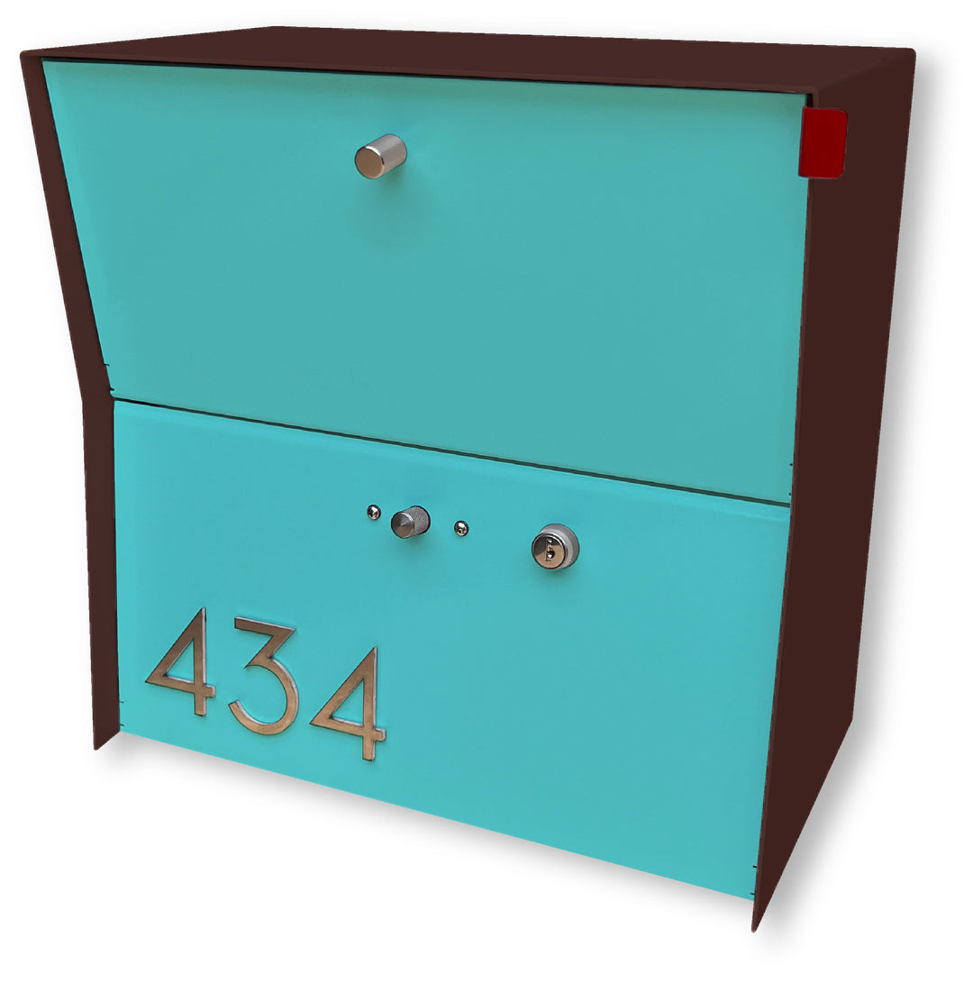 Locking Package Wall Mount Mailbox - Brown