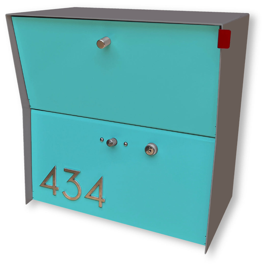 RetroBox Locking Small Package Wall Mounted Mailbox