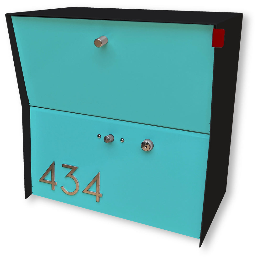 Locking Package Wall Mount Mailbox - Matte Black