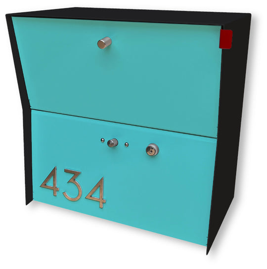 Locking Package Wall Mount Mailbox - Matte Black