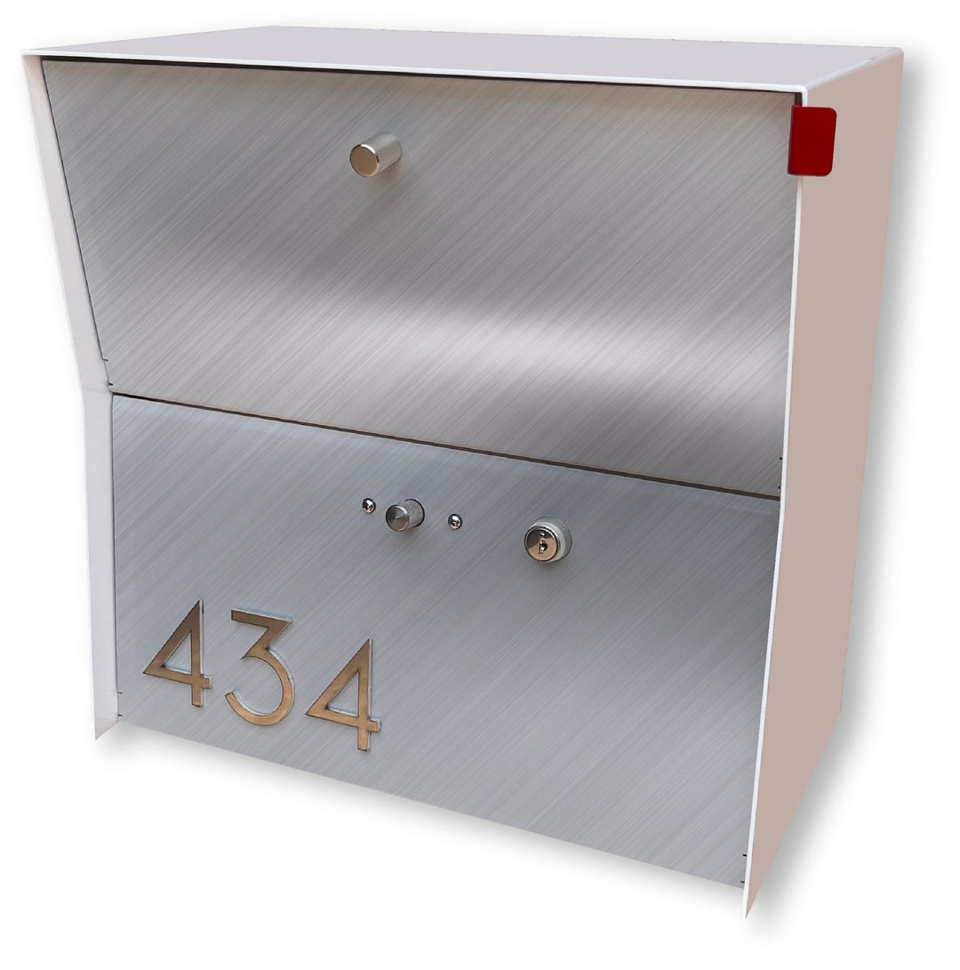 Locking Package Wall Mount Mailbox - White